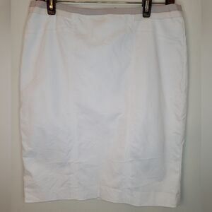 Club Monaco Francis Pencil Skirt Ivory Exposed Zipper